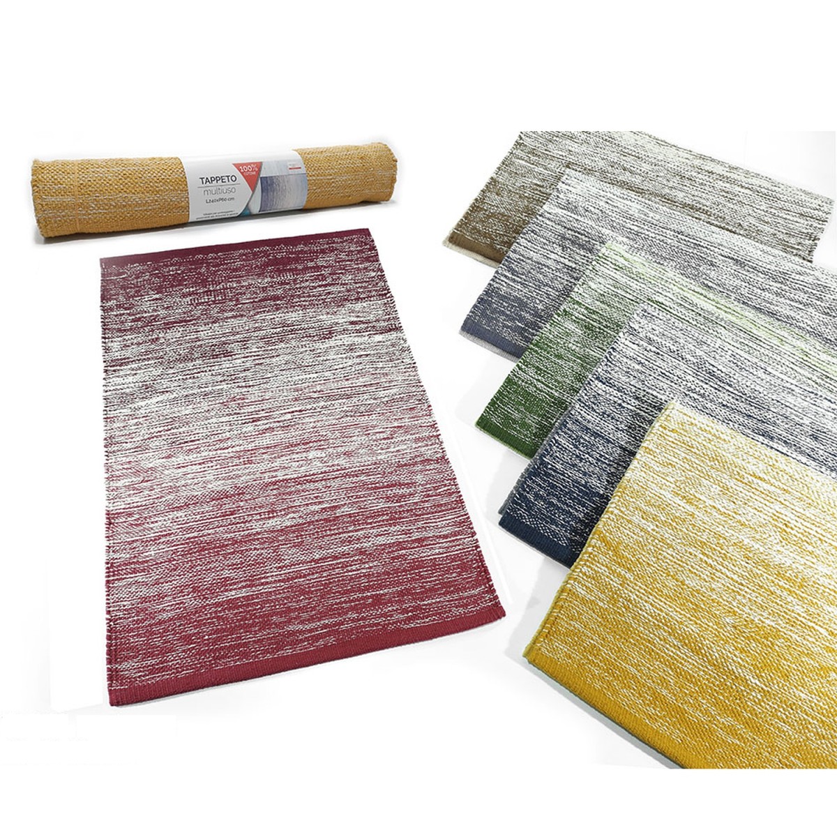 Χαλί Κουζίνας Πολύχρωμο Βαμβάκι 60x240cm Σε 6 Χρώματα
