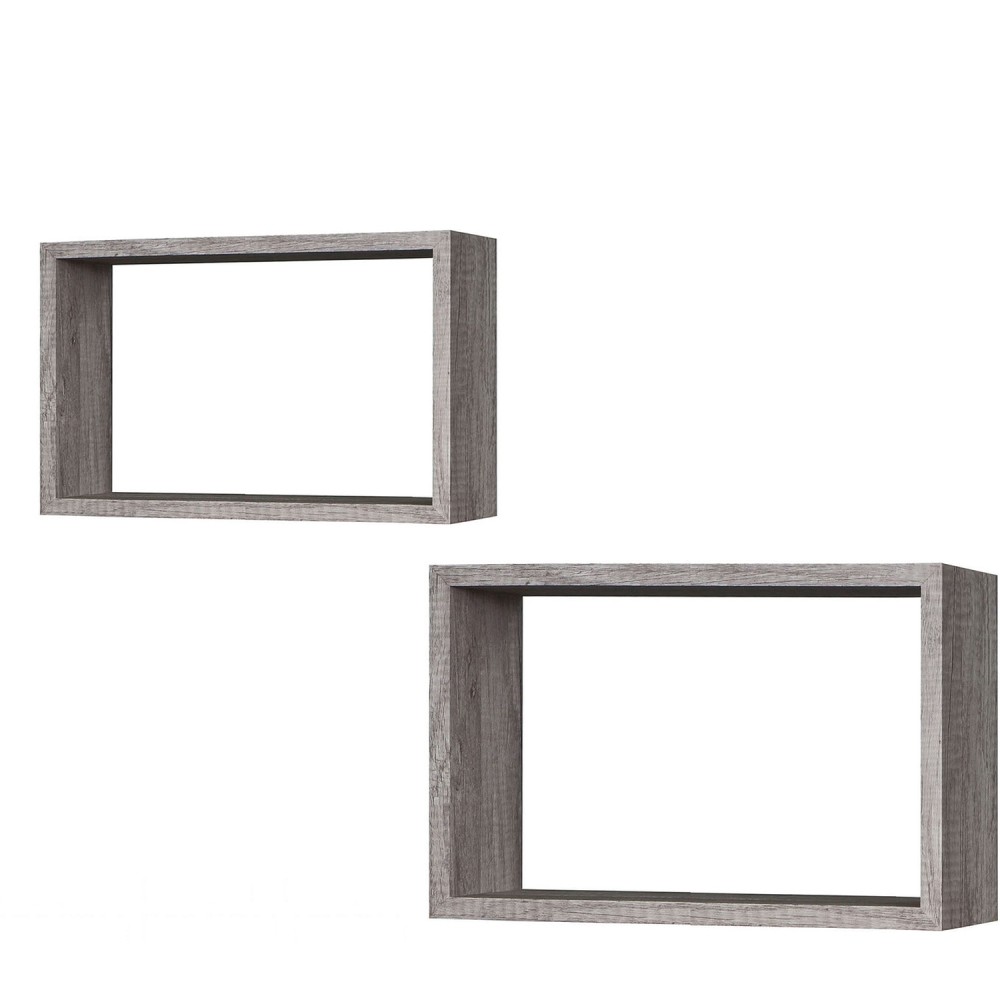 Ράφια Γκρι Δρυς 40x27x12cm/36.5x23.5x12cm 2Τμχ