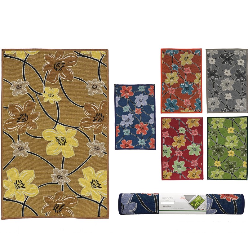 Χαλί 70% πολυεστέρας/30% βαμβάκι 55x140cm Σε 6 Χρώματα