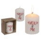 Κερί Κύλινδρος ‘You & Me’ Λευκό 6x8cm