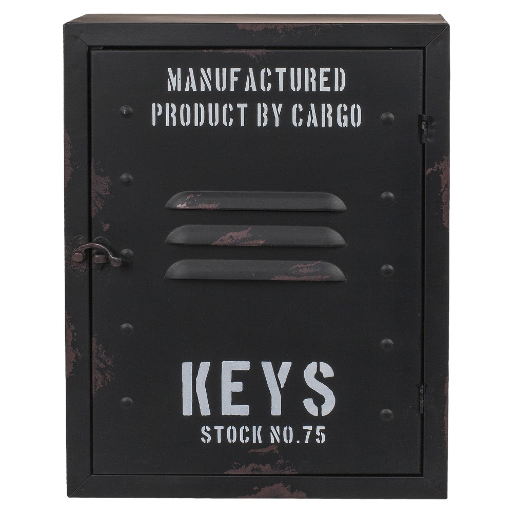 Κλειδοθήκη ‘Cargo’ 8 Θέσεων Μαύρο Μέταλλο 23x9x30cm