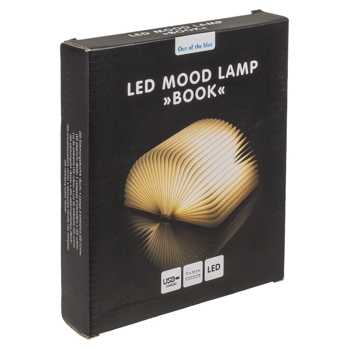 Λάμπα LED Ατμόσφαιρας Επιτραπέζια Βιβλίο Με Εξώφυλλο Δερματίνης Επαναφορτιζόμενη Καφέ 17x13cm