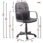 Καρέκλα Γραφείου ArteLibre ABA Μαύρο PVC 53x49x85-97cm