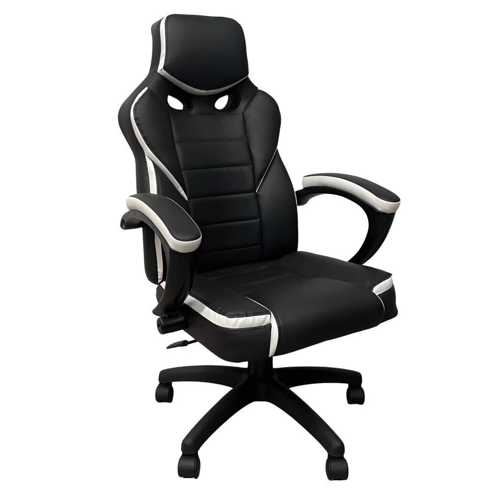 Καρέκλα Γραφείου ArteLibre Gaming ΚΛΕΟΝΙΚΗ Μαύρο/Λευκό 65x72x118-126cm