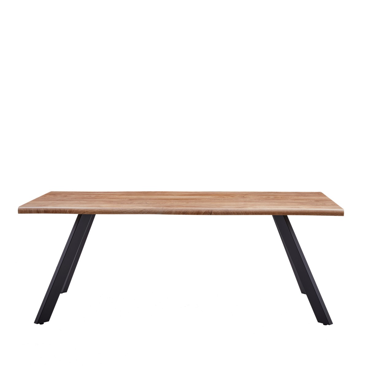 Τραπέζι Τραπεζαρίας ArteLibre AOSA Honey Maple/Μαύρο MDF/Μέταλλο 160x90x76cm