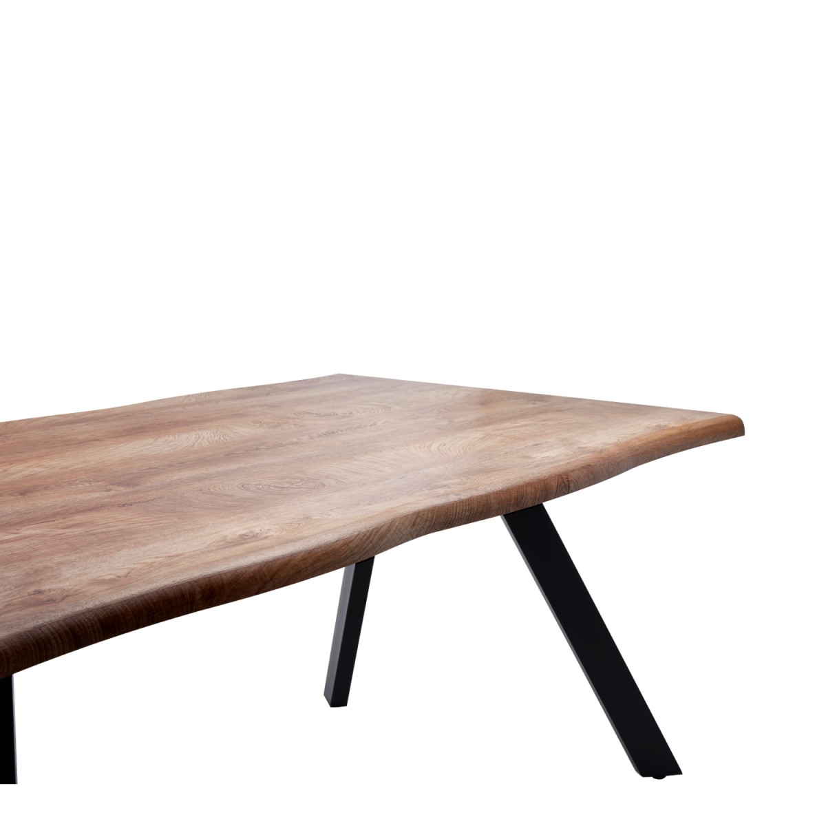 Τραπέζι Τραπεζαρίας ArteLibre AOSA Honey Maple/Μαύρο MDF/Μέταλλο 160x90x76cm