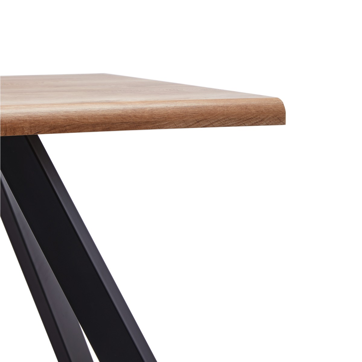 Τραπέζι Τραπεζαρίας ArteLibre AOSA Honey Maple/Μαύρο MDF/Μέταλλο 160x90x76cm