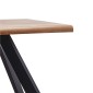 Τραπέζι Τραπεζαρίας ArteLibre AOSA Honey Maple/Μαύρο MDF/Μέταλλο 200x100x76cm