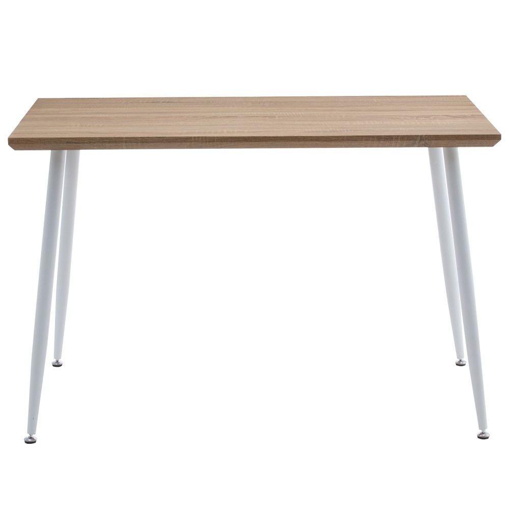 Τραπέζι Τραπεζαρίας ArteLibre MINOS Sonoma/Λευκό Μέταλλο/Μοριοσανίδα 120x70x75cm