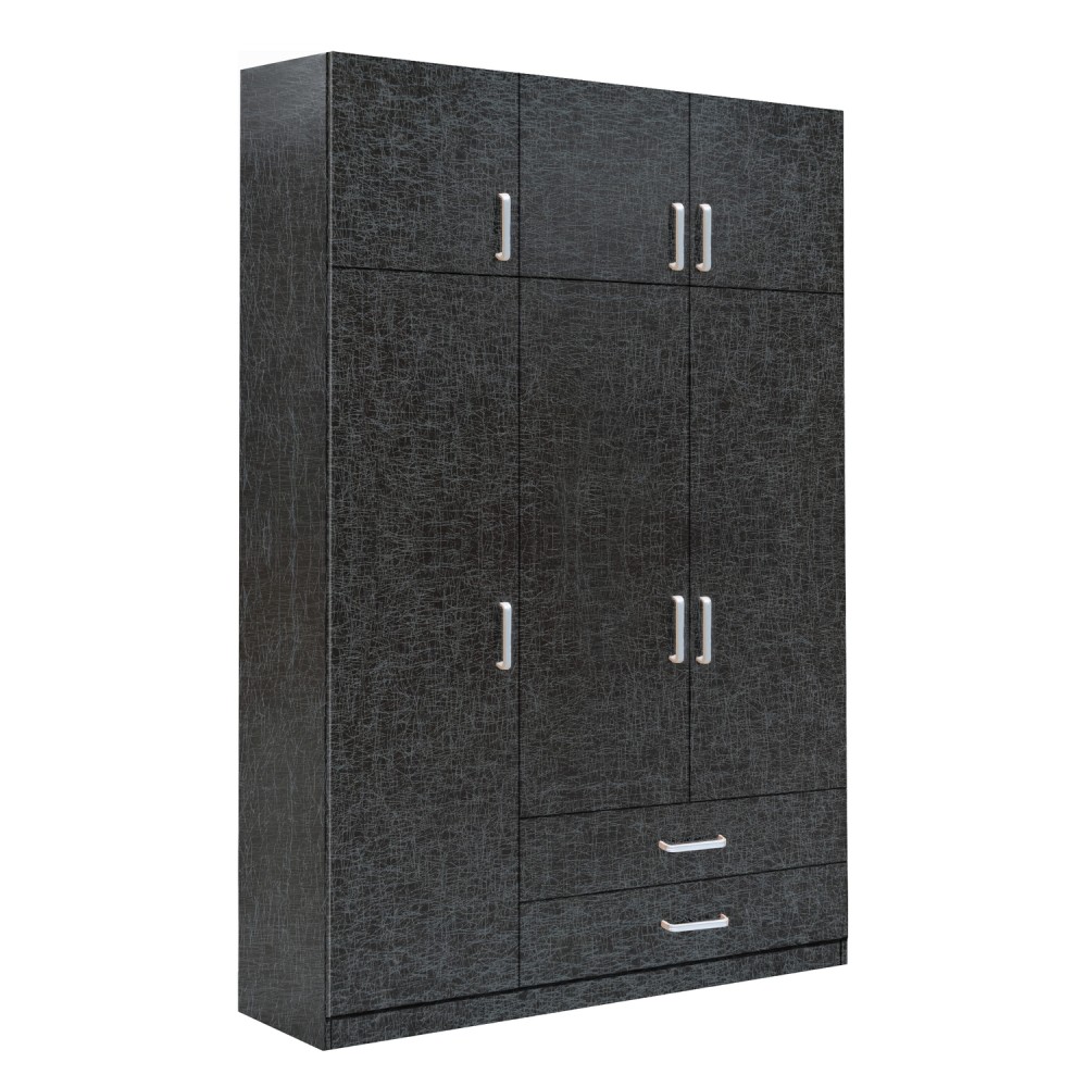 Ντουλάπα ArteLibre BENGTA Μαύρο Μοριοσανίδα 150x60x240cm