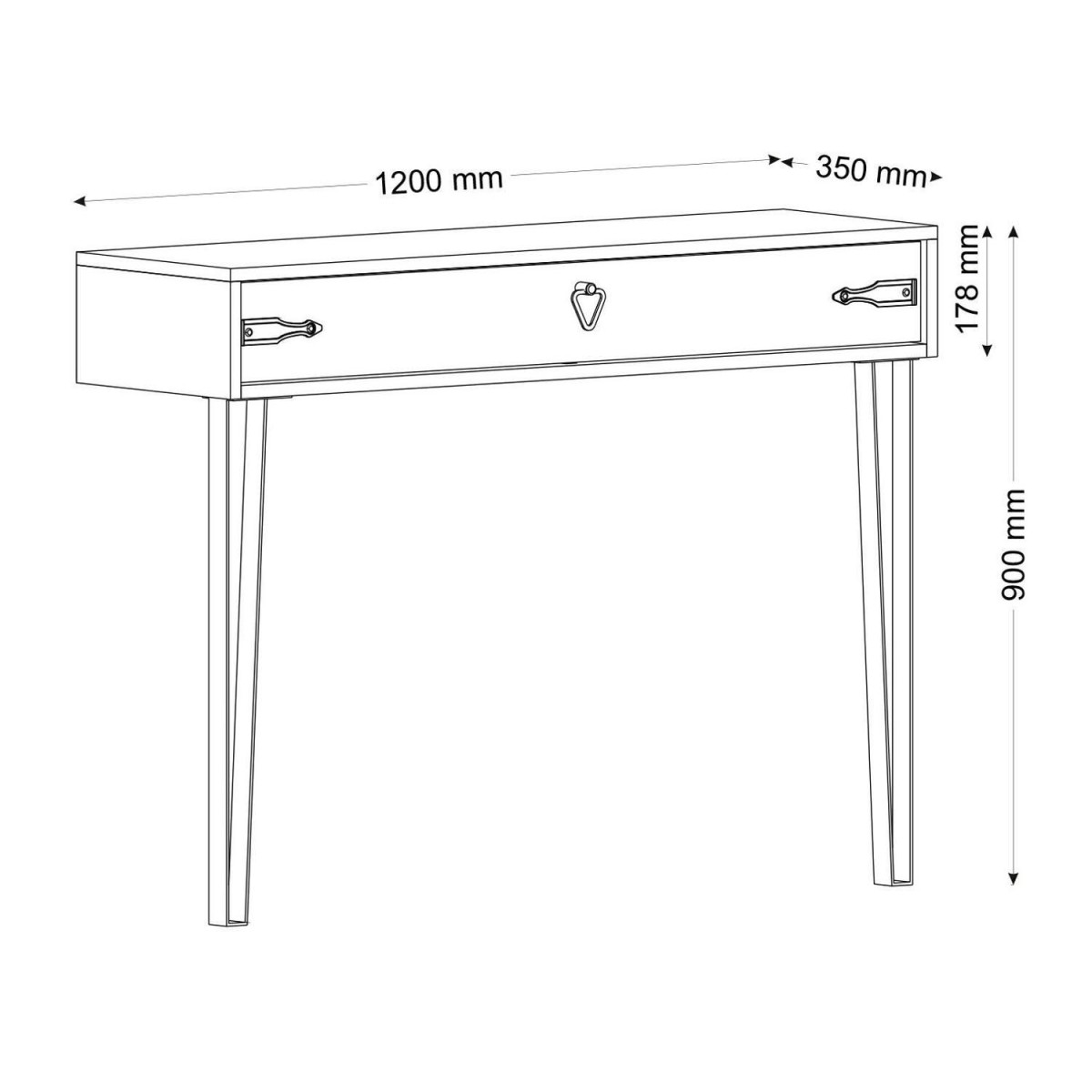 Κονσόλα ArteLibre Thira Καφέ 120x35x90cm