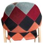 Καρέκλα Τραπεζαρίας ArteLibre SOLANA Patchwork Ύφασμα/Μέταλλο 51x51x81cm