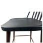 Σκαμπό Bar ArteLibre MARANTA Μαύρο/Καρυδί PP/Μέταλλο 45x46x97cm