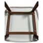 Σκαμπό Bar ArteLibre MARANTA Λευκό/Καρυδί PP/Μέταλλο 45x46x97cm