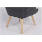 Πολυθρόνα ArteLibre BRIAR Κίτρινο/Μπλε Patchwork Ύφασμα/Ξύλο 73x69x96cm