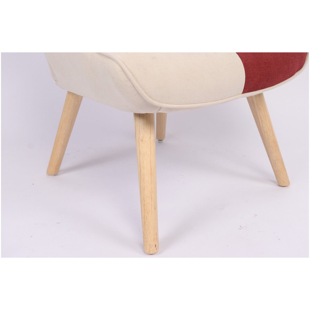 Πολυθρόνα ArteLibre BRIAR Μπορντό/Γκρι Patchwork Ύφασμα/Ξύλο 73x69x96cm