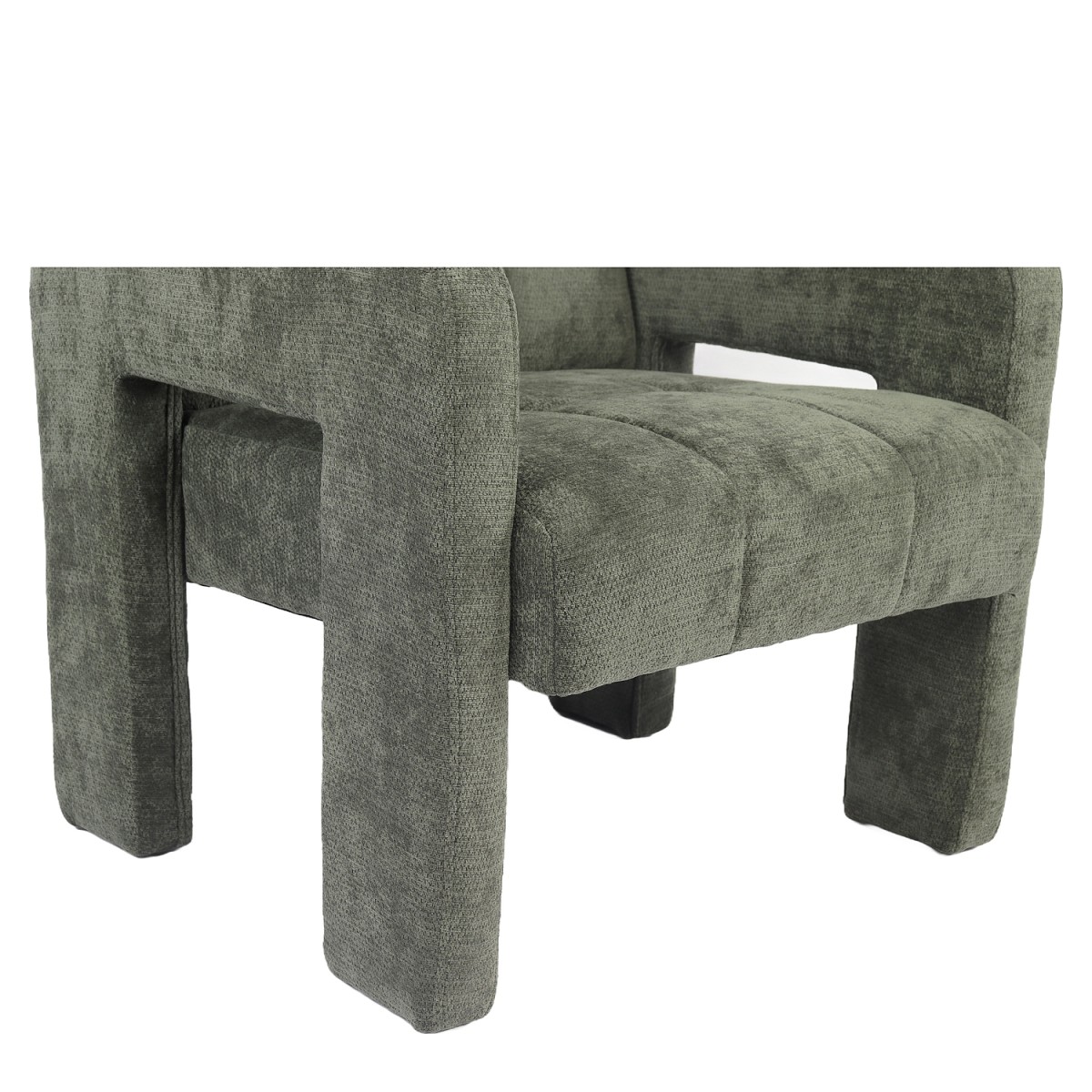 Πολυθρόνα ArteLibre VELORA Πράσινο Ύφασμα/Ξύλο 75x68x69cm