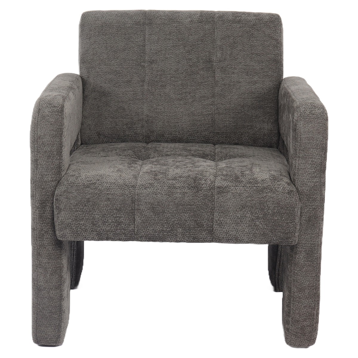 Πολυθρόνα ArteLibre VELORA Γκρι Ανοιχτό Ύφασμα/Ξύλο 75x68x69cm