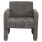 Πολυθρόνα ArteLibre VELORA Γκρι Ανοιχτό Ύφασμα/Ξύλο 75x68x69cm