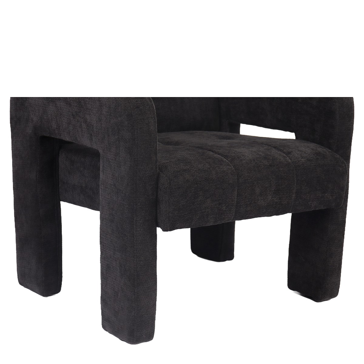 Πολυθρόνα ArteLibre VELORA Γκρι Σκούρο Ύφασμα/Ξύλο 75x68x69cm