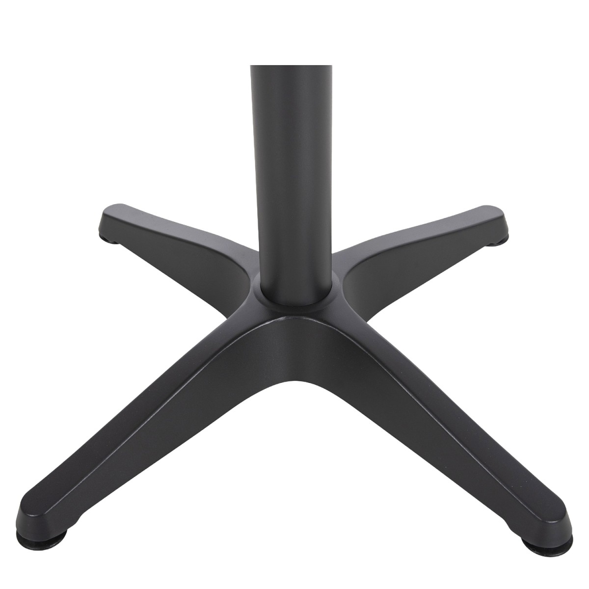 Τραπέζι Κήπου ArteLibre RAROTONGA Ανθρακί/Καρυδί Αλουμίνιο/Polywood Φ60x70cm