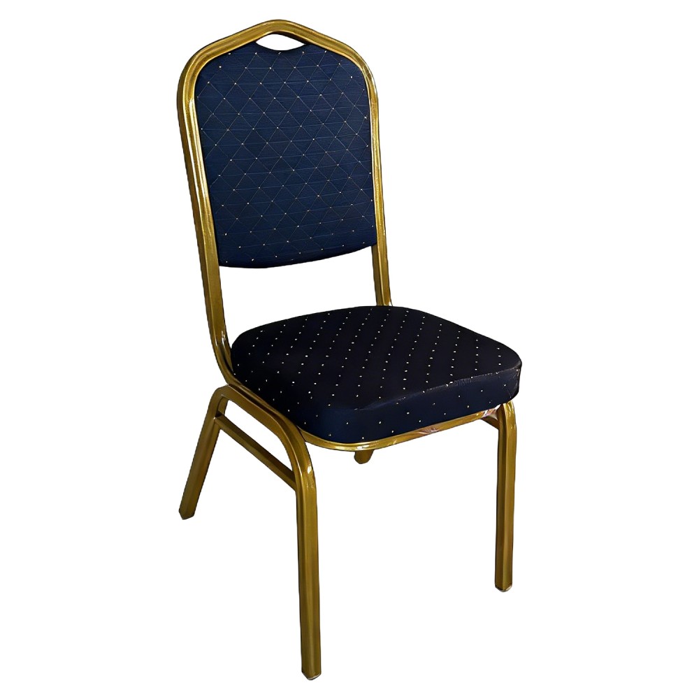 Καρέκλα Catering ArteLibre AUREVIA Μπλε/Χρυσό Ύφασμα/Μέταλλο 57x40x93cm