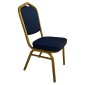 Καρέκλα Catering ArteLibre AUREVIA Μπλε/Χρυσό Ύφασμα/Μέταλλο 57x40x93cm
