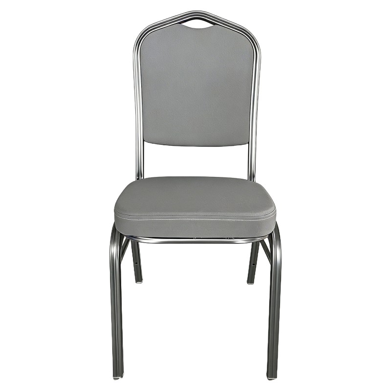 Καρέκλα Catering ArteLibre AUREVIA Γκρι/Ασημί Ύφασμα/Μέταλλο 57x40x93cm