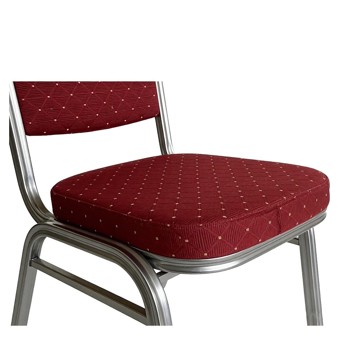 Καρέκλα Catering ArteLibre AUREVIA Κόκκινο/Ασημί Ύφασμα/Μέταλλο 57x40x93cm