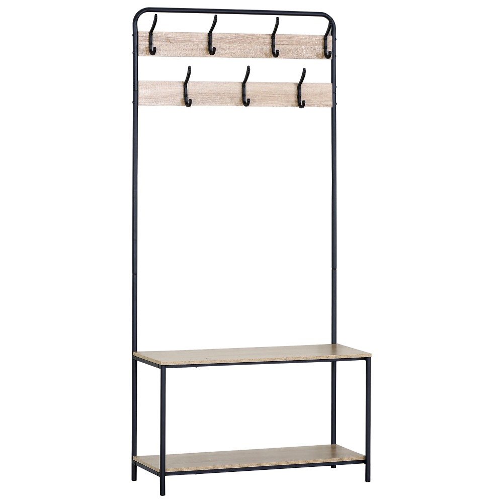 Έπιπλο Εισόδου ArteLibre NORFIELD Δρυς/Μαύρο Μοριοσανίδα/Μέταλλο 80x30x170cm