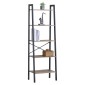 Ραφιέρα ArteLibre TARNOX Με 5 Ράφια Δρυς/Μαύρο MDF/Μέταλλο 56x37.8x172.2cm
