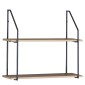 Ραφιέρα Τοίχου ArteLibre OLVAN Δρυς/Μαύρο MDF/Μέταλλο 65x20x52cm