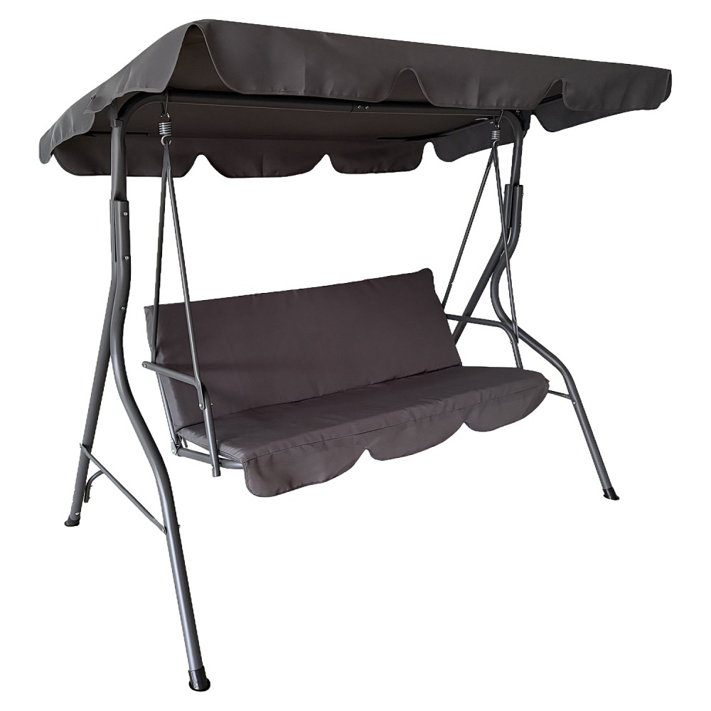 Κούνια ArteLibre LEMONA Γκρι Μέταλλο/Polyester 174x110x200cm