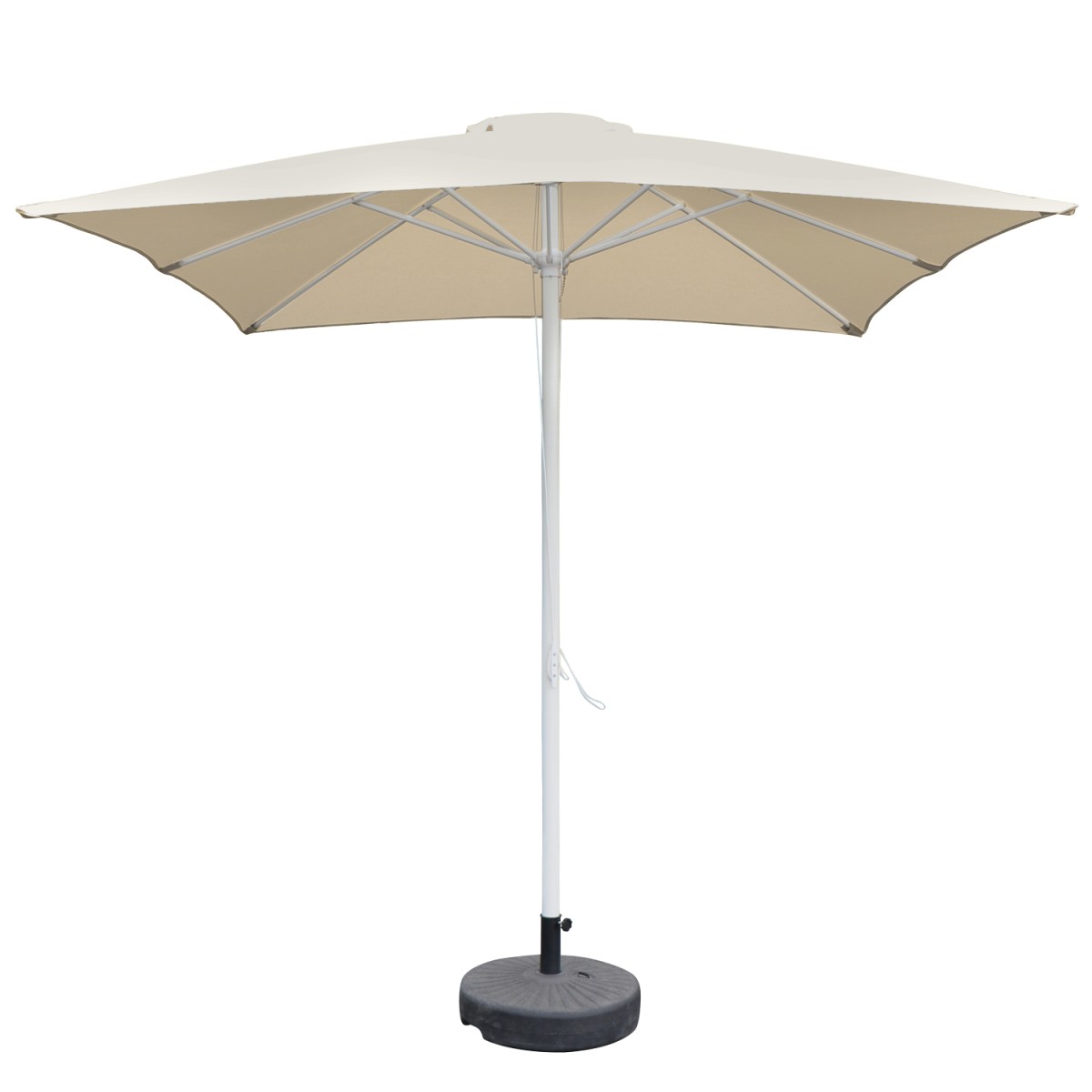 Ομπρέλα Κήπου ArteLibre MELIOR Μπεζ/Λευκό Αλουμίνιο/Polyester Φ2.2x2.2m