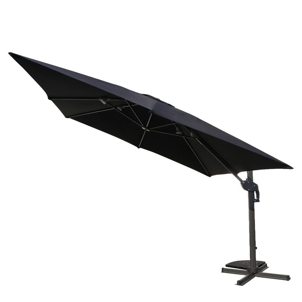 Ομπρέλα Κήπου ArteLibre VALENA Μαύρο/Γκρι Αλουμίνιο/Polyester Φ3x3m