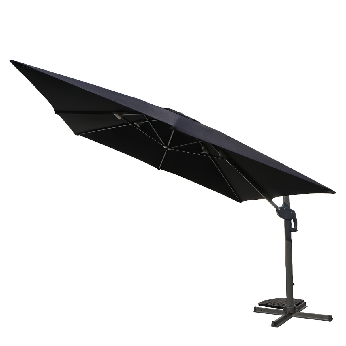 Ομπρέλα Κήπου ArteLibre VALENA Μαύρο/Γκρι Αλουμίνιο/Polyester Φ3x3m