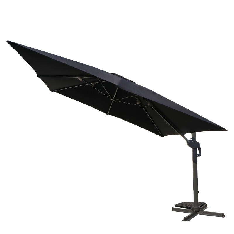Ομπρέλα Κήπου ArteLibre VALENA Μαύρο/Γκρι Αλουμίνιο/Polyester Φ3x3m
