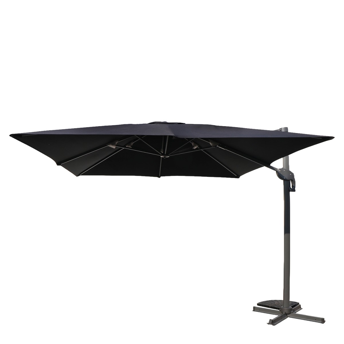 Ομπρέλα Κήπου ArteLibre VALENA Μαύρο/Γκρι Αλουμίνιο/Polyester Φ3x3m