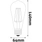 Avide LED White Filament ST64 3.8W E27 NW 4000K