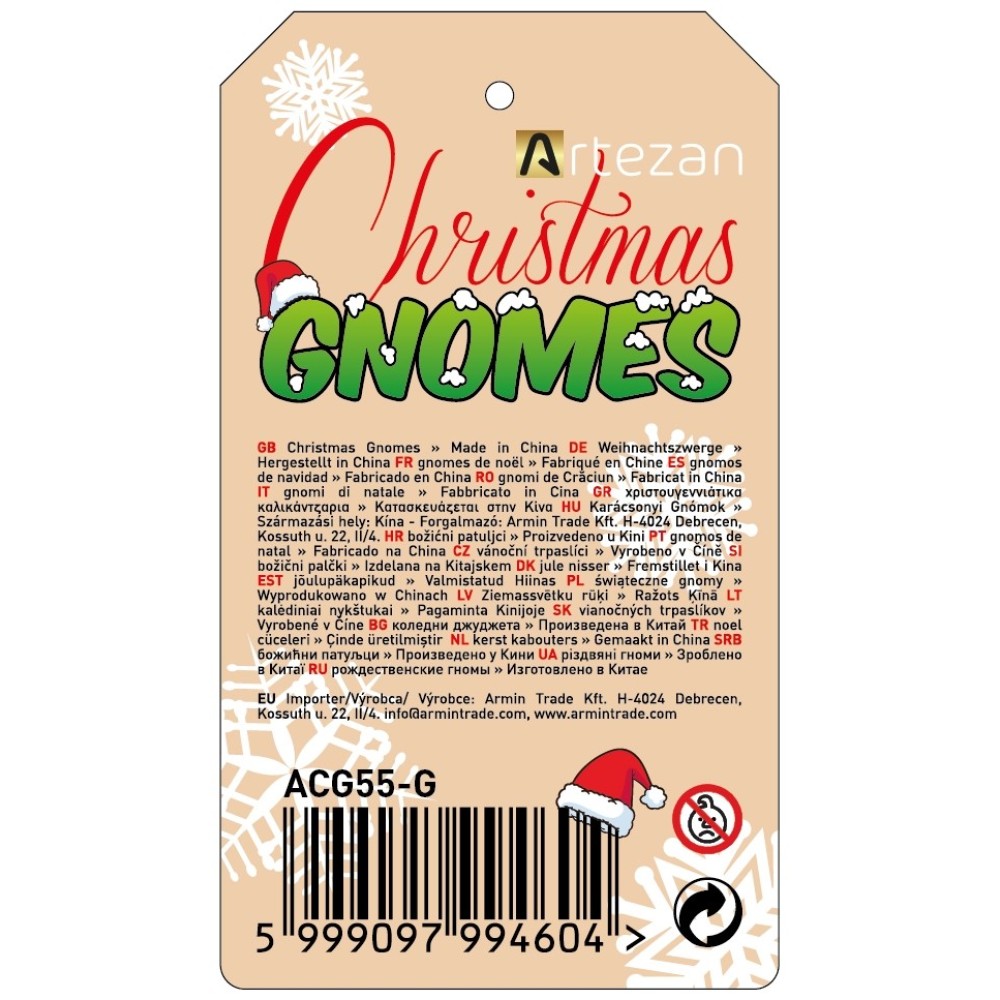 Artezan Christmas Gnome 55cm-Gray