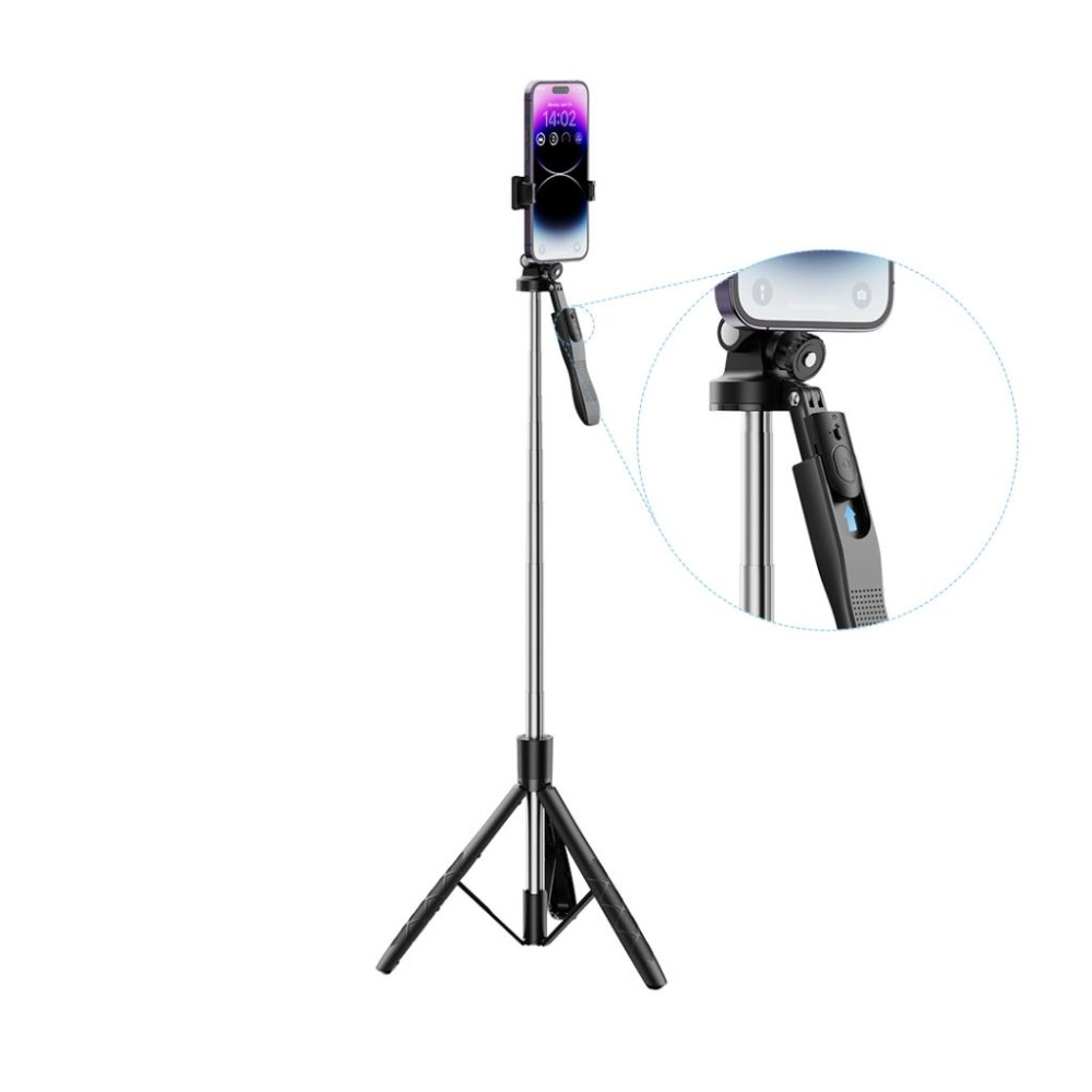 XO SS15 Balance Steady Shot Direct Broadcasting Three Legged Reinforced Bracket Bluetooth Selfie Stick 1.8m