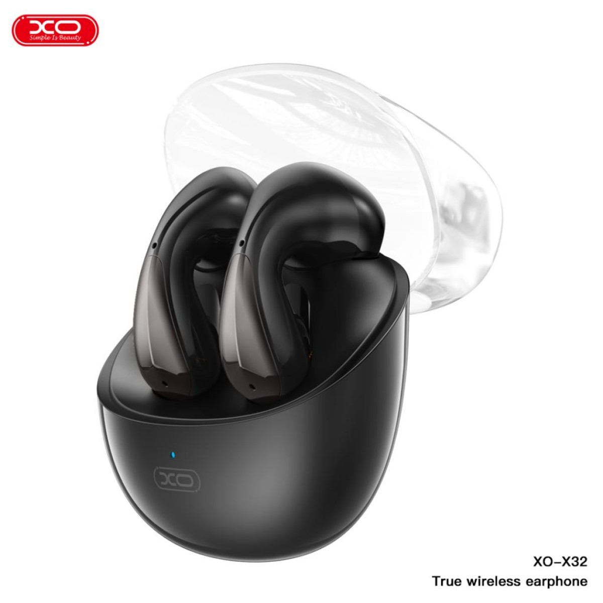 XO X32 Black Space Bus Transparent Cover TWS Bluetooth Earphones