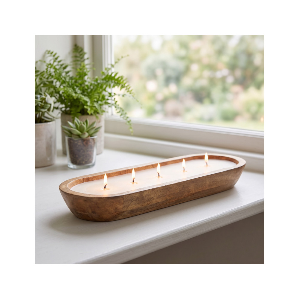 ΚΕΡΙΆ ΑΡΩΜΑΤΙΚΆ & ΔΙΑΚΟΣΜΗΤΙΚΆ ATMOSPHERA PAOLA LINEN WOOD CANDLE 900G