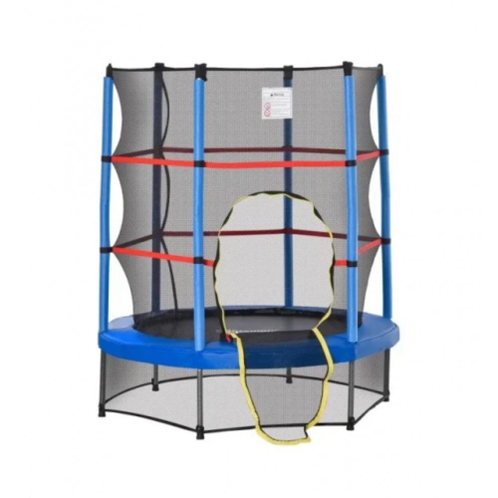 Τραμπολίνο Balance με δίχτυ προστασίας Διάμετρο 140cm και ύψος 150cm για μέγιστο βάρος έως 90 κιλά μπλε