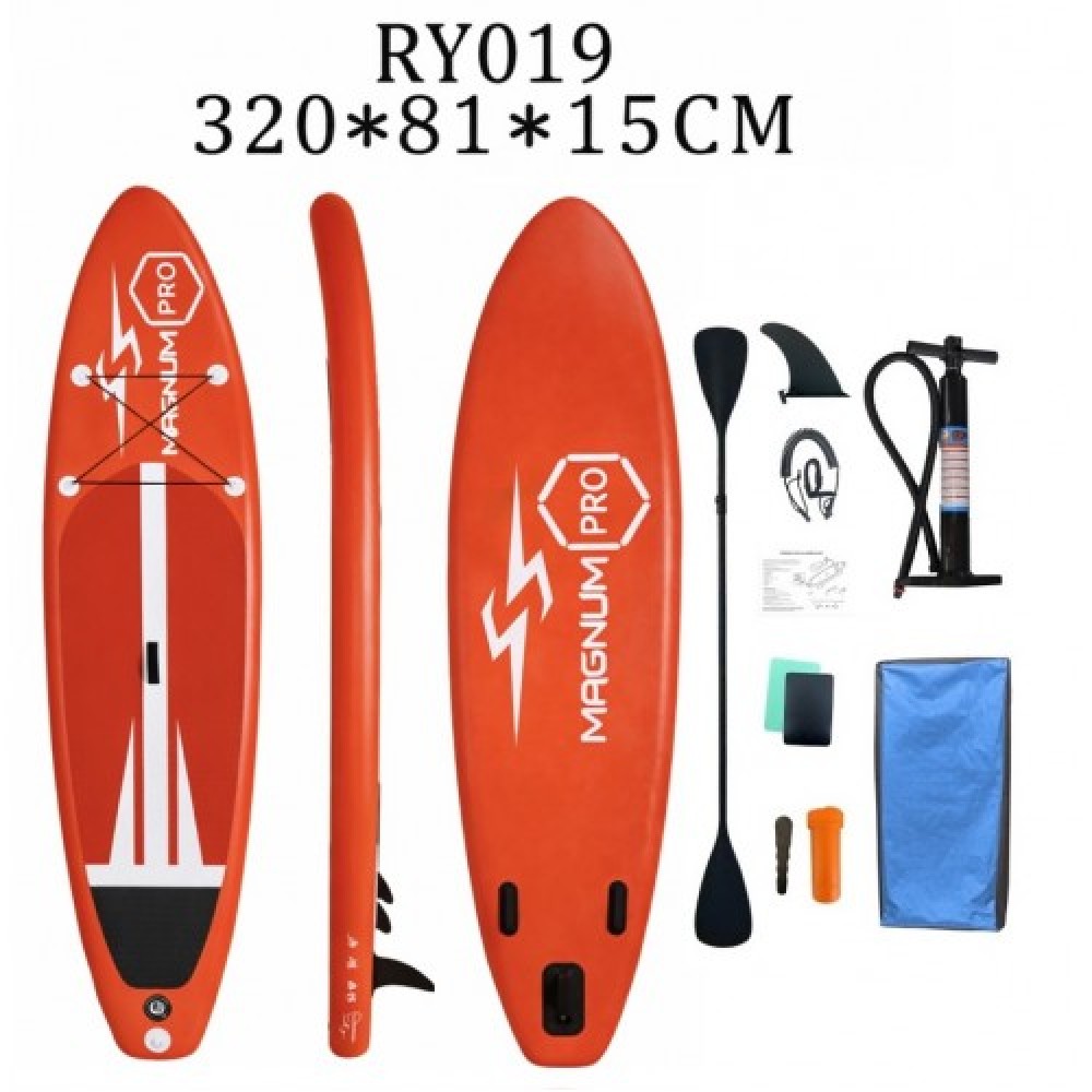 σανίδα SUP N-RY019 φουσκωτή με ΔΙΠΛΟ κουπί, αξεσουάρ και σακίδιο μεταφοράς, 320x81x15cm,
