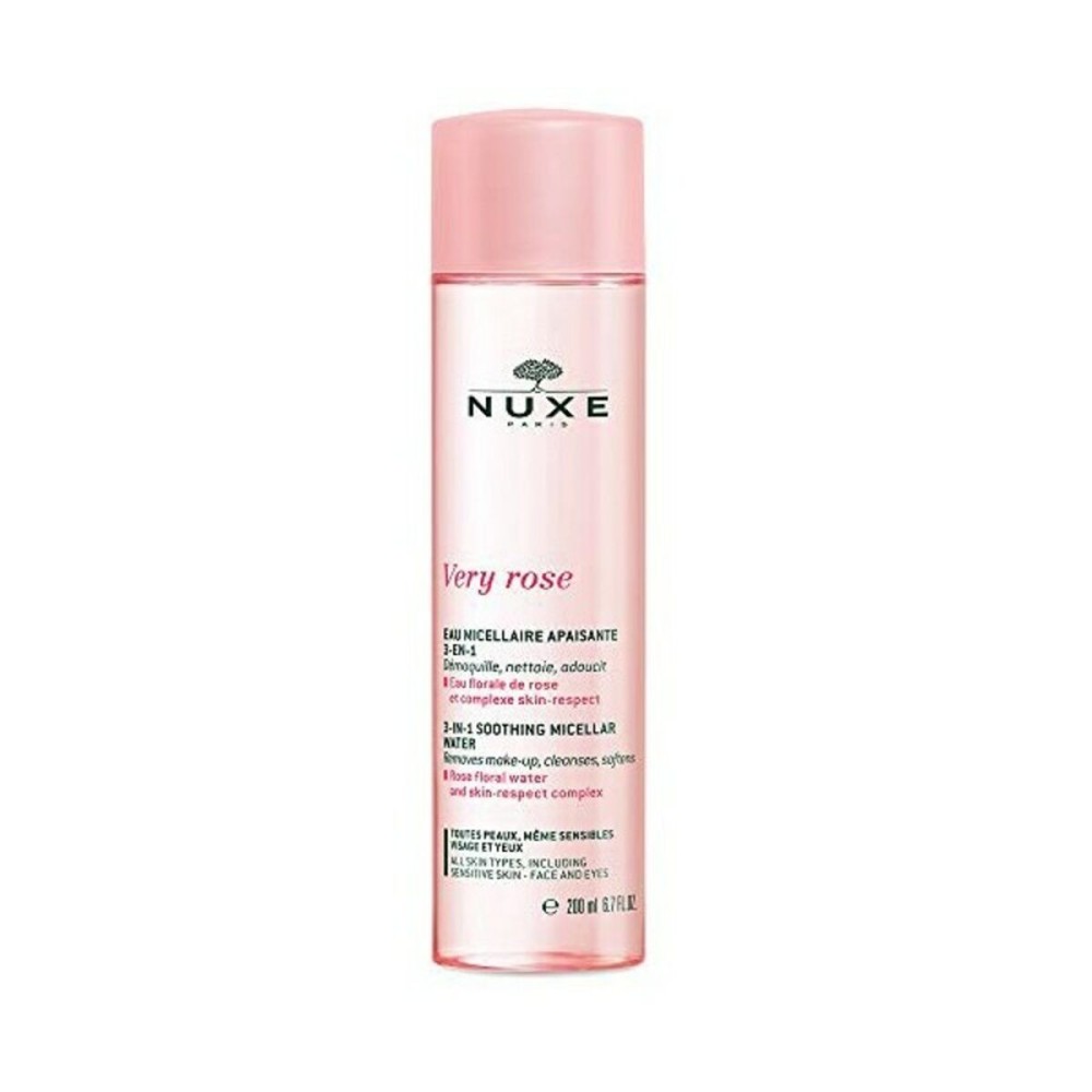 Καθαριστικό για το Μακιγιάζ Προσώπου Nuxe Very Rose 3-σε-1 Μικελικό Νερό 200 ml