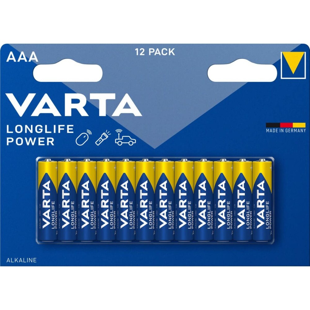 Αλκαλικές Μπαταρίες Varta Longlife Power AAA LR03 1,5 V (12 Μονάδες)