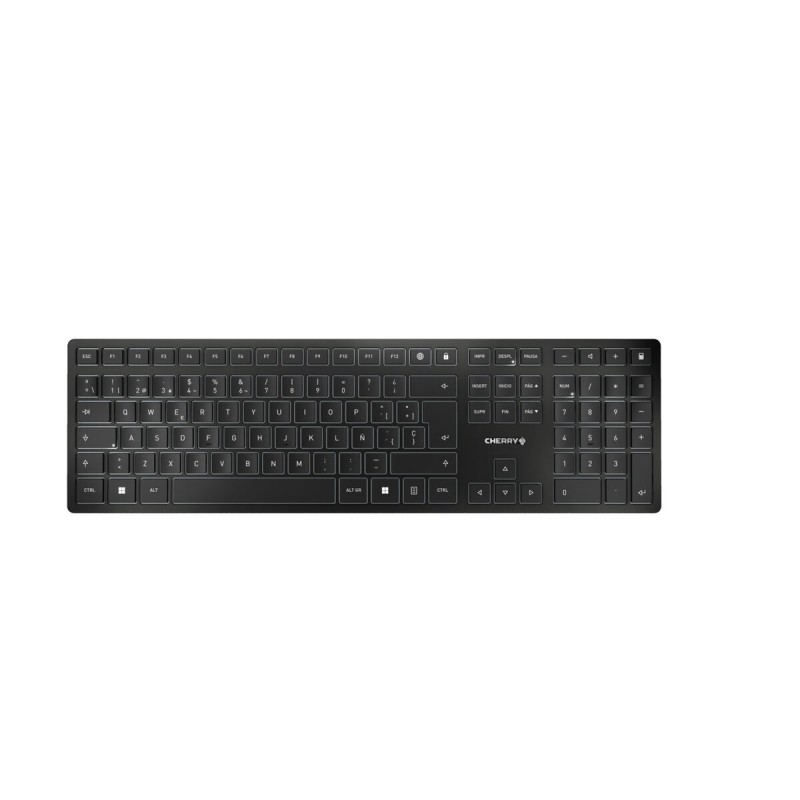 Bluetooth Πληκτρολόγιο Cherry KW 9100 SLIM Μαύρο Ισπανικό Qwerty