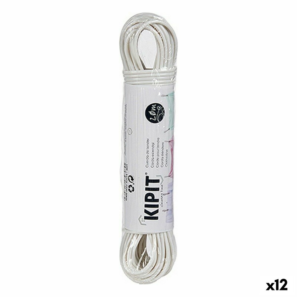 Σχοινί για το Άπλωμα των Ρούχων Λευκό PVC 20 m 
