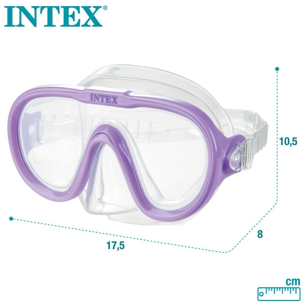 Γυαλιά κολύμβησης με αναπνευστήρα Intex Sea Scan Μωβ (12 Μονάδες)